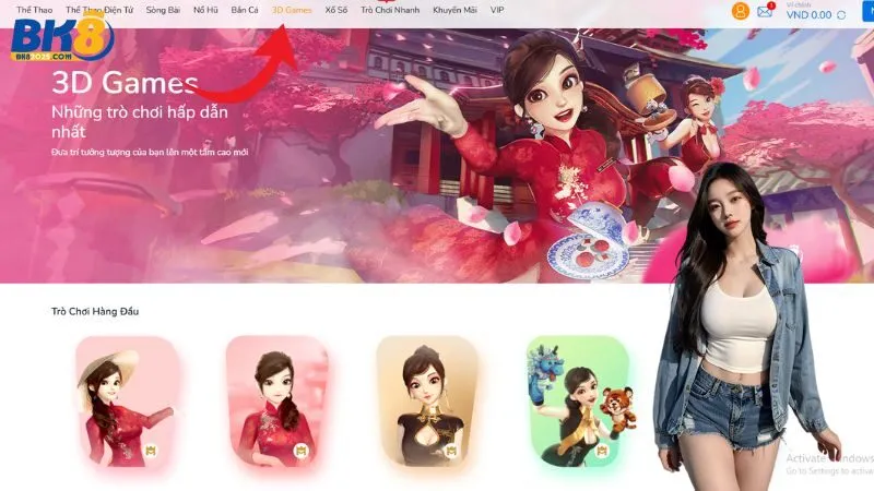 Giới thiệu game bài 3D BK8